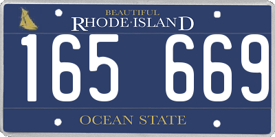 RI license plate 165669