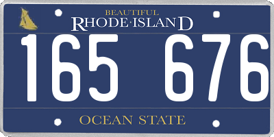 RI license plate 165676