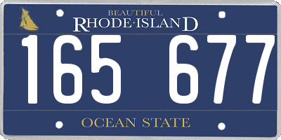 RI license plate 165677