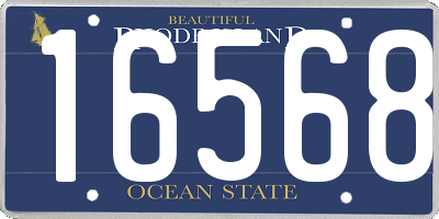 RI license plate 16568