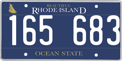 RI license plate 165683