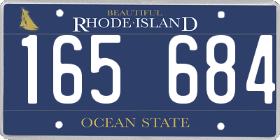 RI license plate 165684