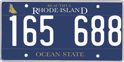 RI license plate 165688