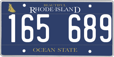 RI license plate 165689