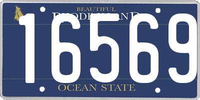 RI license plate 16569