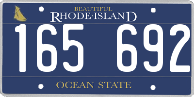 RI license plate 165692