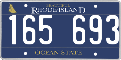 RI license plate 165693