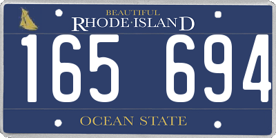RI license plate 165694