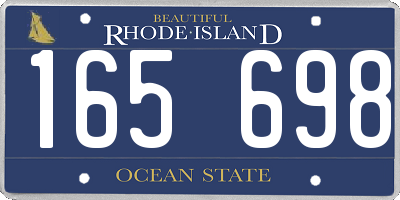 RI license plate 165698