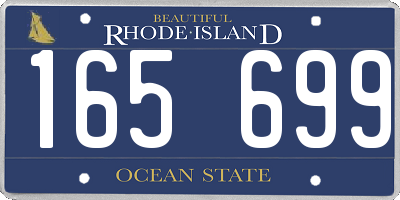RI license plate 165699