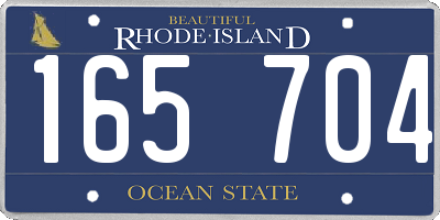 RI license plate 165704