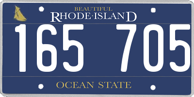RI license plate 165705