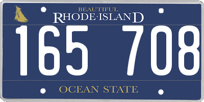 RI license plate 165708