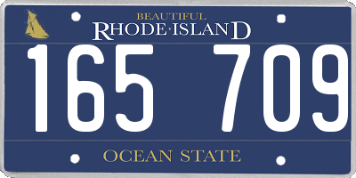 RI license plate 165709