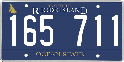 RI license plate 165711