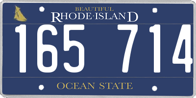 RI license plate 165714