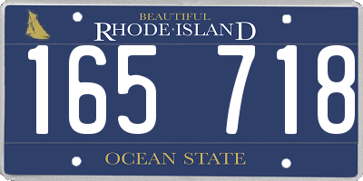 RI license plate 165718