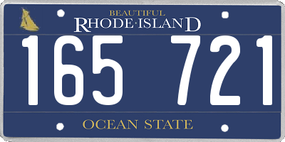 RI license plate 165721