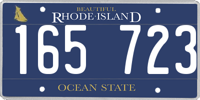 RI license plate 165723