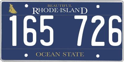 RI license plate 165726