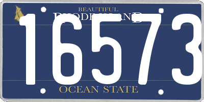 RI license plate 16573