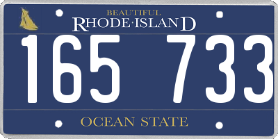 RI license plate 165733