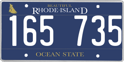 RI license plate 165735