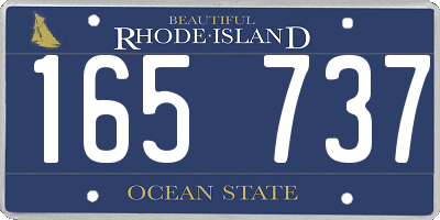 RI license plate 165737