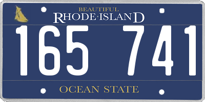 RI license plate 165741