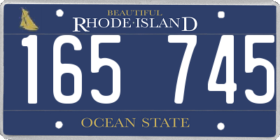 RI license plate 165745