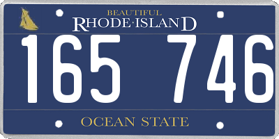 RI license plate 165746