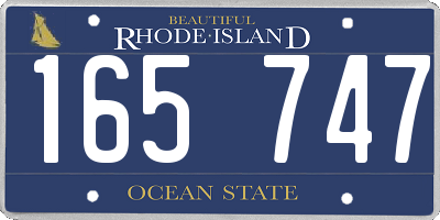 RI license plate 165747
