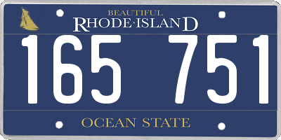 RI license plate 165751