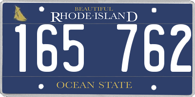 RI license plate 165762