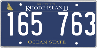 RI license plate 165763