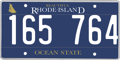 RI license plate 165764