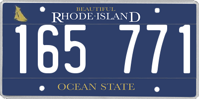 RI license plate 165771