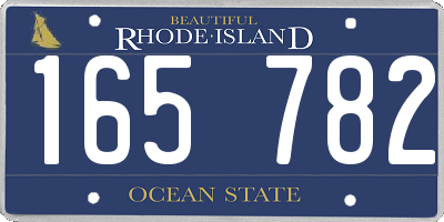 RI license plate 165782