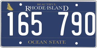 RI license plate 165790