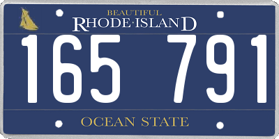 RI license plate 165791
