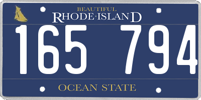 RI license plate 165794