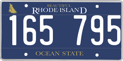RI license plate 165795