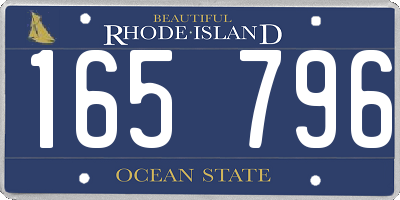 RI license plate 165796
