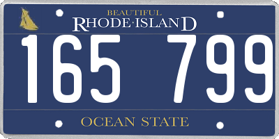RI license plate 165799