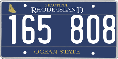 RI license plate 165808