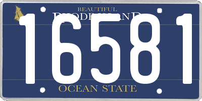 RI license plate 16581