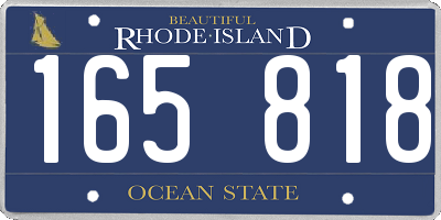 RI license plate 165818