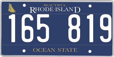 RI license plate 165819