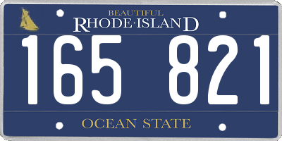 RI license plate 165821