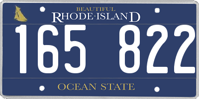 RI license plate 165822